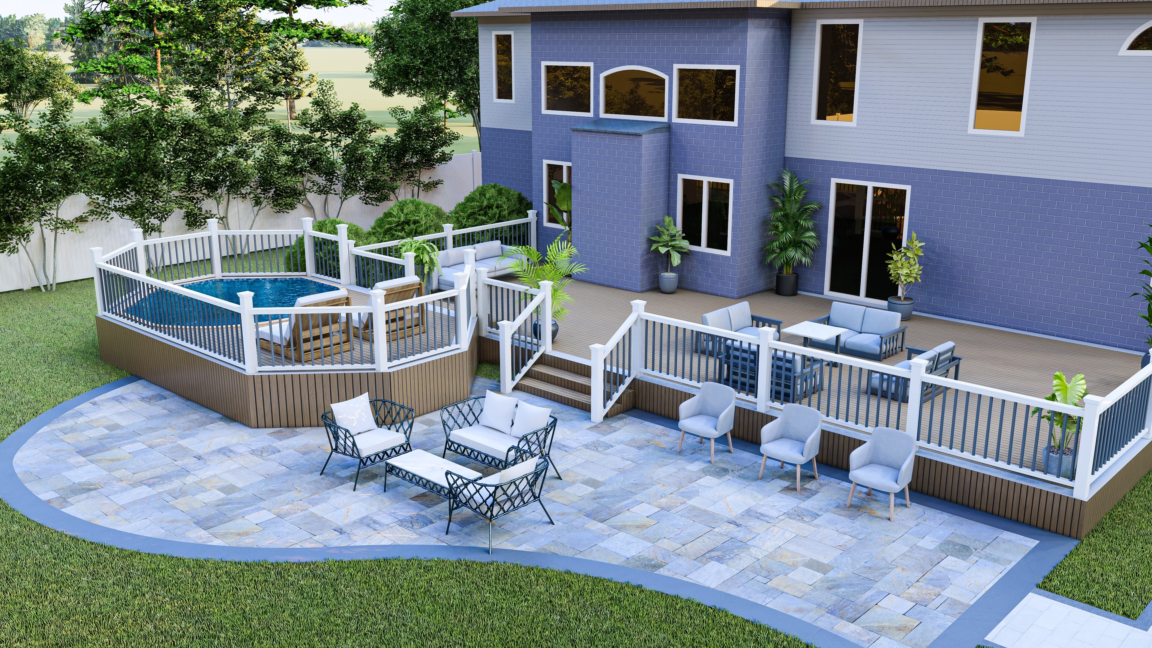 Concrete patio installation in Cleveland